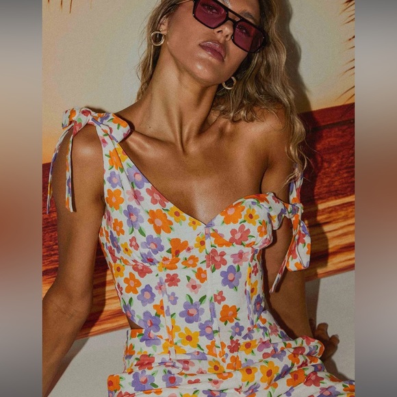 ❤️‍🔥NWT - Peppermayo Exclusive - Parisian Life Linen Bustier - Blooming - Picture 6 of 6